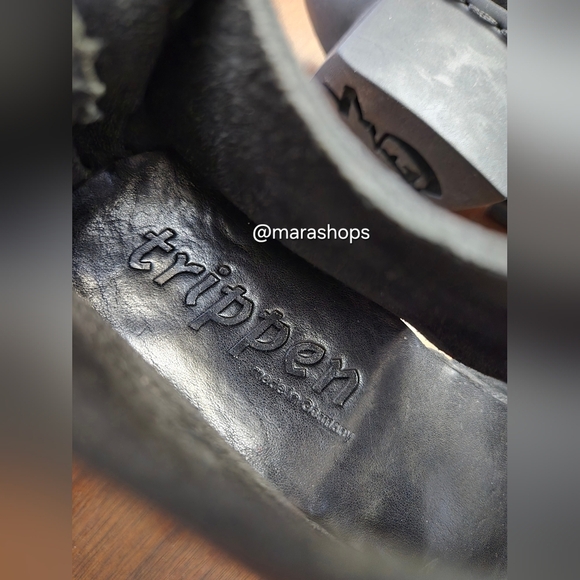 Trippen Strong F Black Sandals Heels - Picture 8 of 9